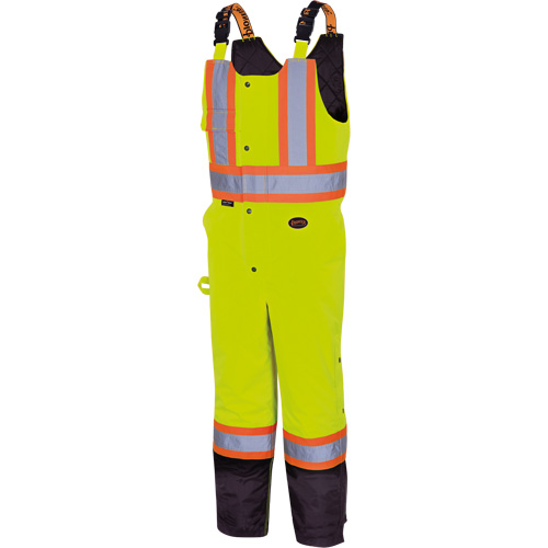 5041BB Pantalon &agrave; bretelles matelass&eacute; imperm&eacute;able, Polyester, Grand, Jaune lime haute visibilit&eacute; Toolneeds Inc.