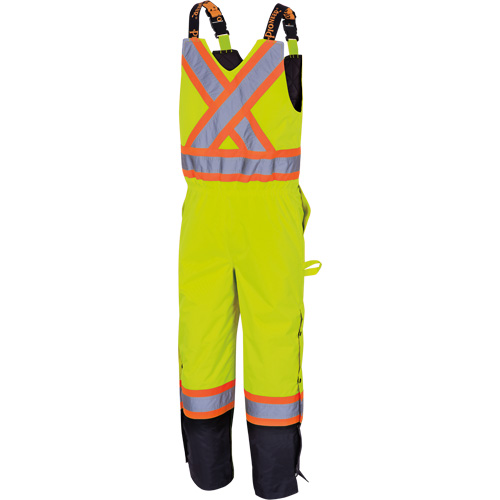 5041BB Pantalon &agrave; bretelles matelass&eacute; imperm&eacute;able, Polyester, Grand, Jaune lime haute visibilit&eacute; Toolneeds Inc.