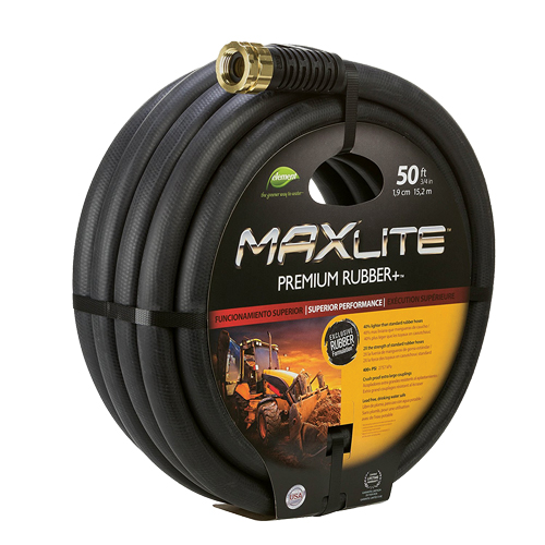 MAXLite Water Hose, Rubber, 3/4" dia. x 50' L Toolneeds Inc.