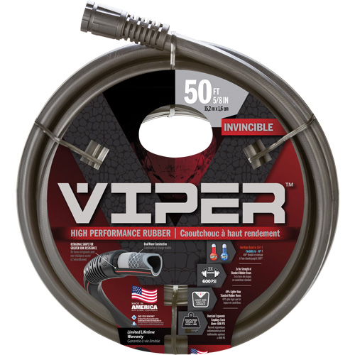Viper&reg; High Performance Hose, Rubber, 5/8" dia. x 50' Toolneeds Inc.