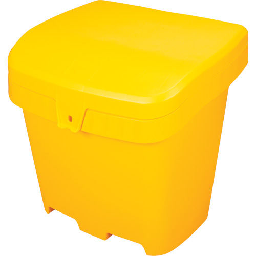 Bacs d'entreposage pour sel & sable, Avec Moraillon, 21" x 27" x 26", 4,24 pi³, Jaune Toolneeds Inc.