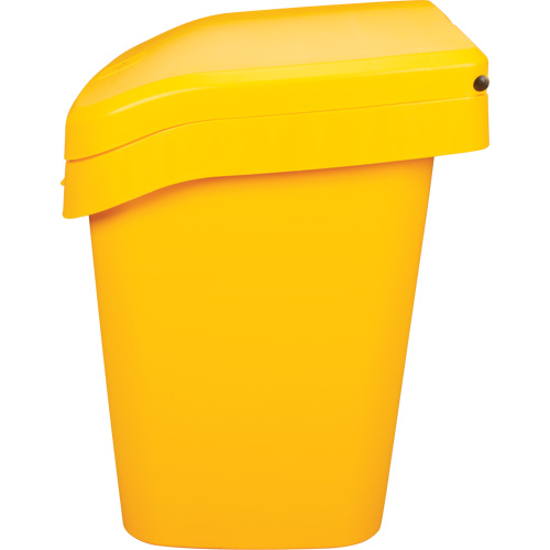 Bacs d'entreposage pour sel & sable, Avec Moraillon, 21" x 27" x 26", 4,24 pi³, Jaune Toolneeds Inc.