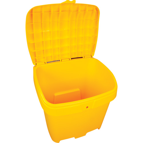 Bacs d'entreposage pour sel & sable, Avec Moraillon, 21" x 27" x 26", 4,24 pi³, Jaune Toolneeds Inc.