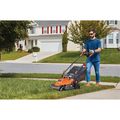 Lawn Mower with Comfort Grip Handle, Push Walk-Behind, Electric, 17" Cutting Width Toolneeds Inc.