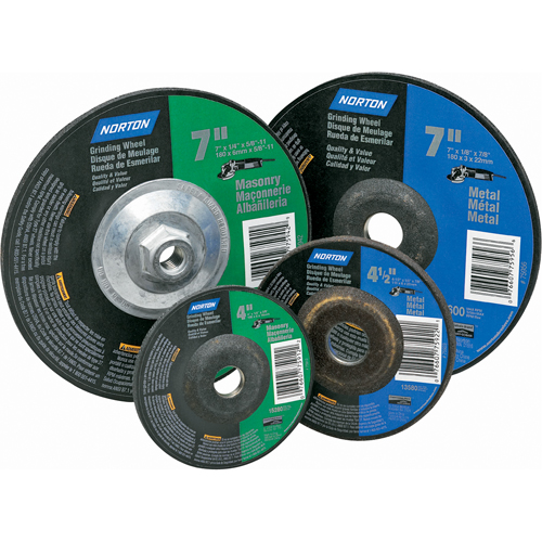 Gemini&reg; Depressed Centre Grinding Wheels, 4" x 1/4", 5/8" Arbor, Aluminum Oxide, Type 27 Toolneeds Inc.