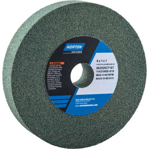 Meules pour rectifieuses d'&eacute;tabli - Meules Gemini, 6" x 3/4", Arbre de 1" Toolneeds Inc.