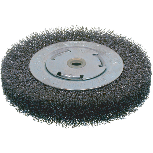 Brosses &eacute;conomiques &agrave; fils cr&ecirc;p&eacute;s - Face large, 6" dia., Fils 0.014, Arbre 2" Toolneeds Inc.