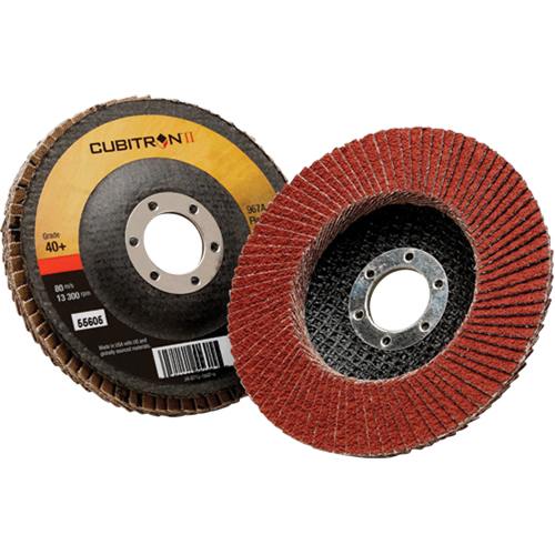 Disque &agrave; lamelles 967A T27 Cubitron II, 4-1/2" x 7/8", Type 27, Grain 40+, C&eacute;ramique Toolneeds Inc.