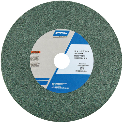 Bench and Pedestal Grinding Wheel, 14" x 2", 1-1/2" Arbor, 1, Silicon Carbide Toolneeds Inc.