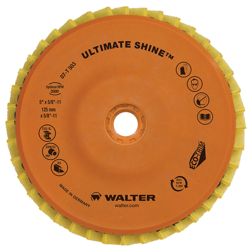 Disque &agrave; lamelles Ultimate Shine, 4-1/2" x 5/8"-11, Type 27, Grain Tr&egrave;s fin, Zirconium Toolneeds Inc.