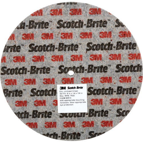 Meule unitaris&eacute;e EXL Scotch-Brite, 6" x 1/4", Arbre de 1/4", Grain de Fin, Carbure de silicium Toolneeds Inc.