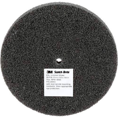 Scotch-Brite EXL Unitized Wheel, 5" x 1/2", 1/4" Arbor, Fine Grit, Silicon Carbide Toolneeds Inc.