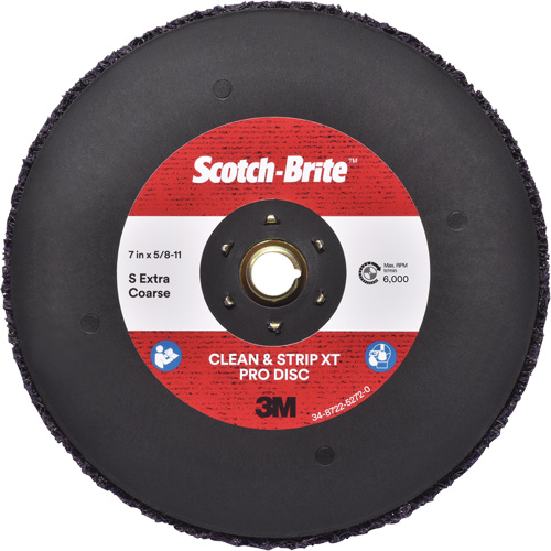 Disque  Clean and Strip  XT Pro Scotch-Brite, 7" dia., Grain Extra grossier, Carbure de silicium Toolneeds Inc.