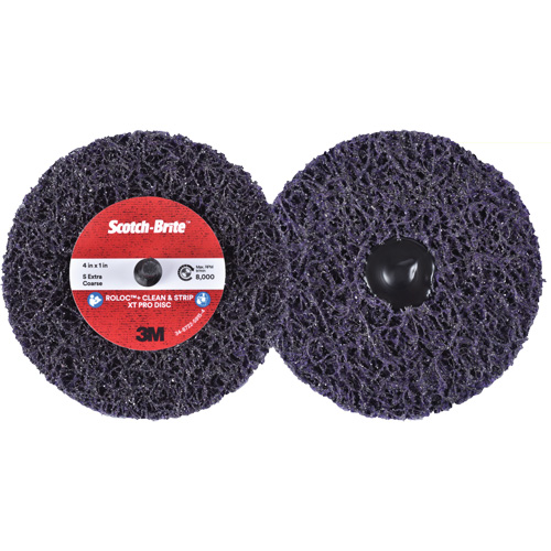 Scotch-Brite Roloc+ Clean & Strip XT Pro Disc, 4" Dia., Extra Coarse Grit, Silicon Carbide Toolneeds Inc.