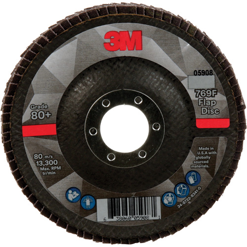Disque &agrave; lamelles &agrave; changement rapide 769F, 4-1/2" x 7/8", Type 29, Grain 80+, C&eacute;ramique Toolneeds Inc.