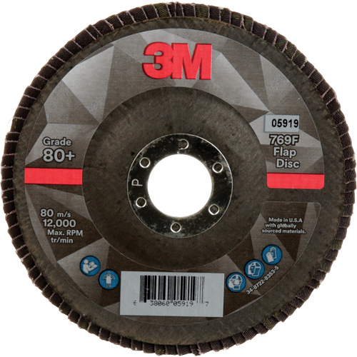 769F Quick Change Flap Disc, 5" x 7/8", Type 27, 80+ Grit, Ceramic Toolneeds Inc.