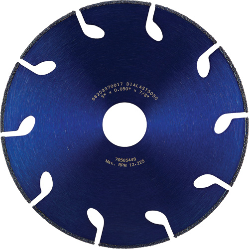 Meule &agrave; tronçonner Dialast RightCut, 5" x 0,05", Arbre de 7/8", Type 01/41, Losange, 12225 Tr/min Toolneeds Inc.