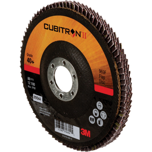 Cubitron II 969F Flap Disc, 5" x 7/8", Type 27, 40+ Grit, Ceramic Toolneeds Inc.