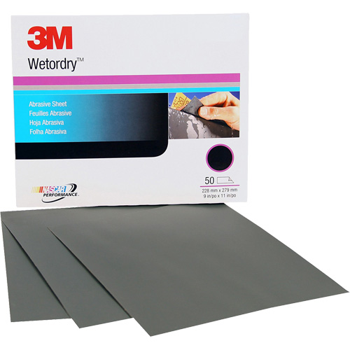 Wetordry Abrasive Sheet, 9" x 11", P500 Grit, Aluminum Oxide Toolneeds Inc.