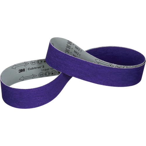 Cubitron 3 Cloth Belt 1184F, 3/4" W x 18" L, Ceramic, 36+ Grit Toolneeds Inc.