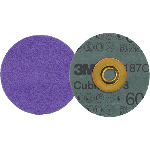 Disque en fibre Roloc Cubitron 3, 3" dia., Grain 60+, C&eacute;ramique Toolneeds Inc.