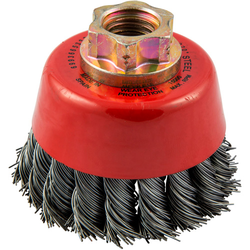 Brosse-boisseau &agrave; fils nou&eacute;s, 2-3/4" dia. x 5/8"-11 arbre Toolneeds Inc.