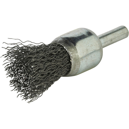 Brosse &agrave; fils cr&ecirc;p&eacute;s avec moyeu, 1", Fils 0,020", Tige 1/4" Toolneeds Inc.