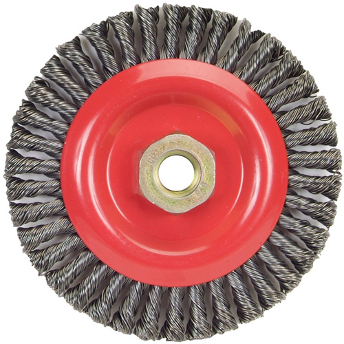 Stringer Bead Knot Wire Brush For Angle Grinders, 5" Dia., 0.02" Fill, 5/8"-11 Arbor, Steel Toolneeds Inc.