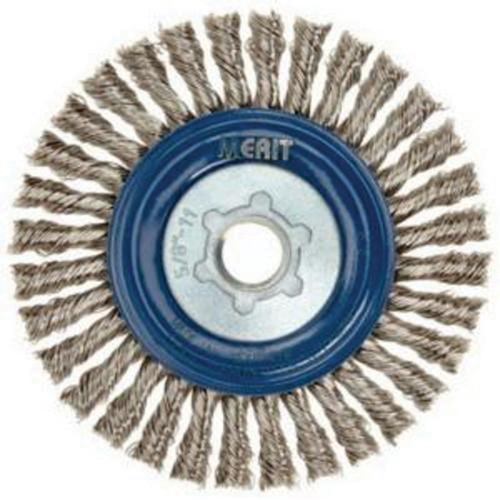Stringer Bead Knot Wire Brush For Angle Grinders, 5" Dia., 0.02" Fill, 5/8"-11 Arbor, Stainless Steel Toolneeds Inc.