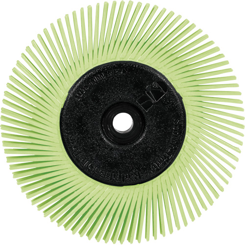 Scotch-Brite Type A Precision Radial Bristle Brush PN-RB with Adapter, Ceramic, 50+ Grit, 6" Dia. Toolneeds Inc.