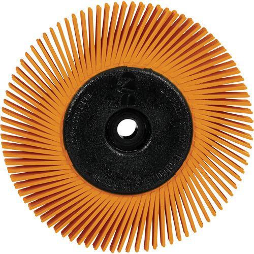 Scotch-Brite Type A Precision Radial Bristle Brush PN-RB with Adapter, Ceramic, 80+ Grit, 6" Dia. Toolneeds Inc.