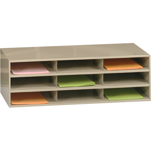 Data Organizers, Stationary, 9 Slots, Steel, 33-3/4" W x 11-5/8" D x 10-3/4" H Toolneeds Inc.