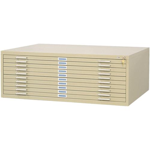 Steel Plan Files, 10 Drawers, 46-3/8" W x 35-3/8" D x 16-1/2" H Toolneeds Inc.