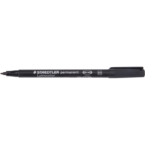 Marqueur permanent Lumocolor, Noir, Pointe Moyen Toolneeds Inc.