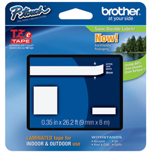 P-touch&reg; Labeling Systems, 9 mm x 314.4", Black on Clear Toolneeds Inc.