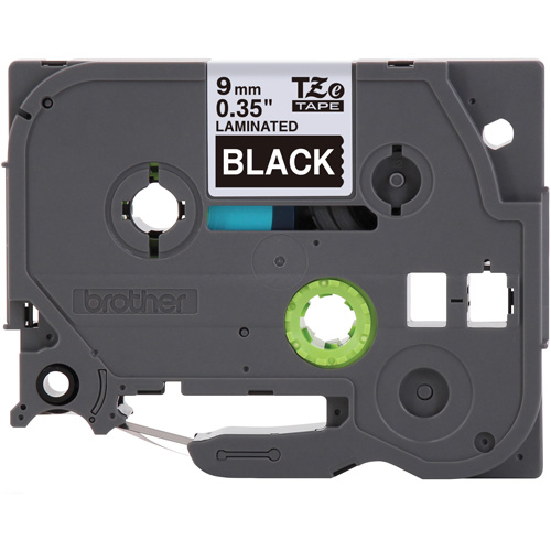 P-touch&reg; Labeling Systems, 9 mm x 314.96" or 8 m, White on Black Toolneeds Inc.