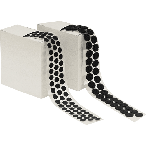 Fastener Dots, Hook, 1/2" Dia., Adhesive, Black Toolneeds Inc.