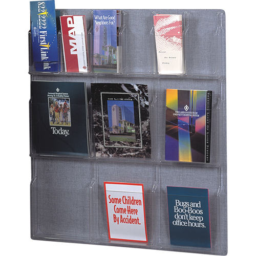 Literature Displays, Wall Mount, 6 Slots, Plastic, 30" W x 34-3/4" D x 34-3/4" H Toolneeds Inc.