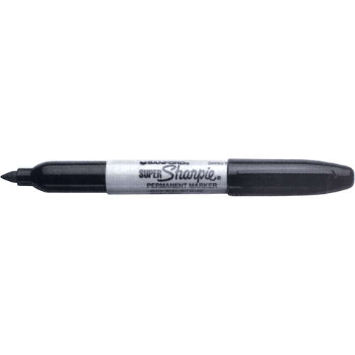 Marqueurs permanents - Super, Noir, Pointe Fin Toolneeds Inc.