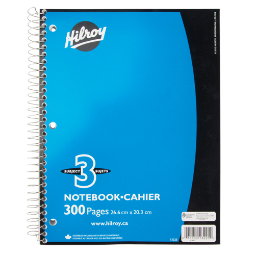 3 Subject Spiral Notebook Toolneeds Inc.