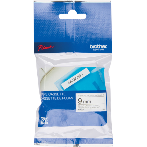 Label Tape, 9 mm x 26-1/4', Black on White Toolneeds Inc.