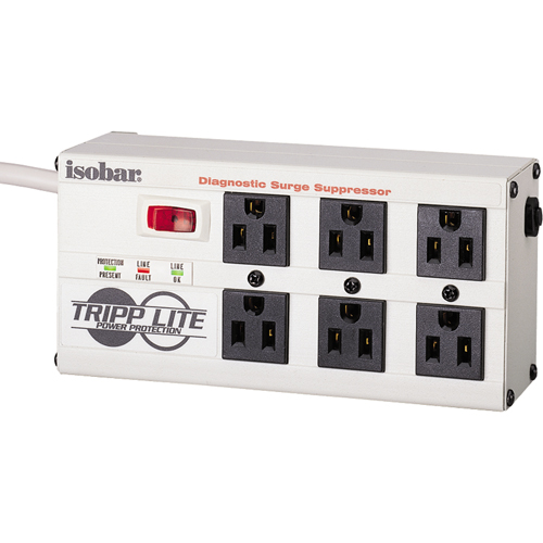 Limiteurs de surtension Isobar, 6 Prises, 2850 J, 1440 W, Cordon 6' Toolneeds Inc.