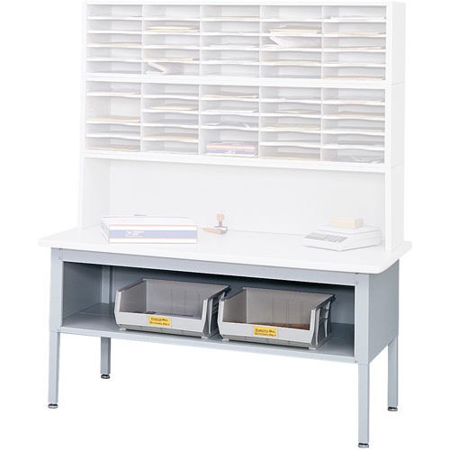 Mobilier E-Z Sort pour la salle du courrier- Tables de tri avec tablette-Dessus de table, 60" la x 28" p x 36" h, Stratifi&eacute; Toolneeds Inc.