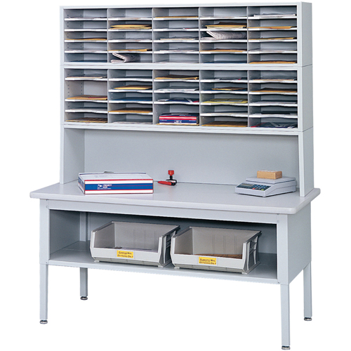Mobilier E-Z Sort pour la salle du courrier- Tables de tri avec tablette-Dessus de table, 60" la x 28" p x 36" h, Stratifi&eacute; Toolneeds Inc.