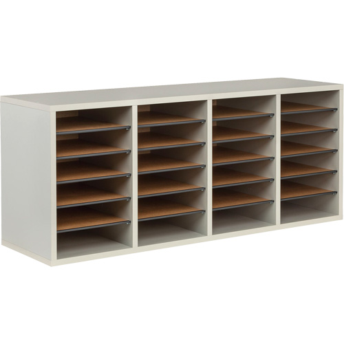 Casier &agrave; compartiments r&eacute;glable pour documentation, Stationnaire, 24 fentes, Bois, 39-1/4" la x 11-3/4" p x 16-1/4" h Toolneeds Inc.