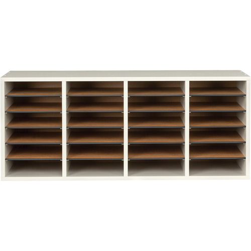 Casier &agrave; compartiments r&eacute;glable pour documentation, Stationnaire, 24 fentes, Bois, 39-1/4" la x 11-3/4" p x 16-1/4" h Toolneeds Inc.