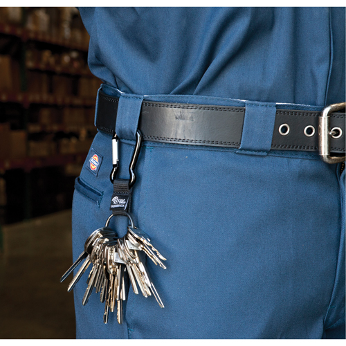 Split Ring Key Holder, Zinc Alloy Metal, 4-1/2" Cable, Carabiner Attachment Toolneeds Inc.