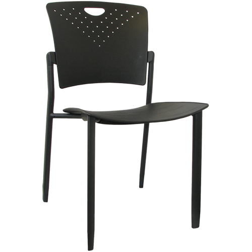 MaxX StaxX Stackable Chairs, Polypropylene, 17-1/4" High, 275 lbs. Capacity, Black Toolneeds Inc.