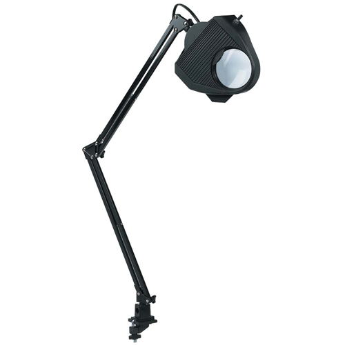 Magnifying Task Light, 60 W, Fluorescent/Incandescent/LED, Clamp, 40" Neck, Black Toolneeds Inc.