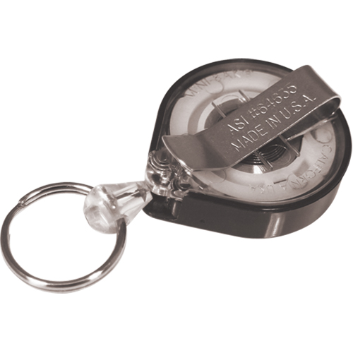 Retractable Mini-Bak&reg; Key Rings, Plastic, 36" Cable, Belt Clip Attachment Toolneeds Inc.